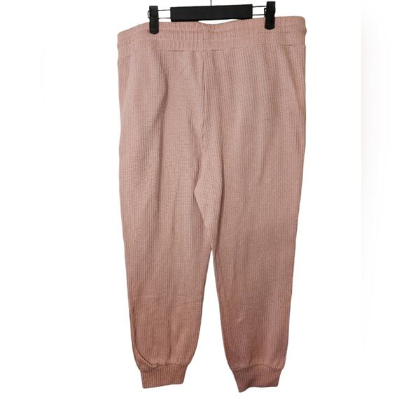 BCBGeneration Waffle Knitt Pink Jogger Leisure Pants - Picture 3 of 7